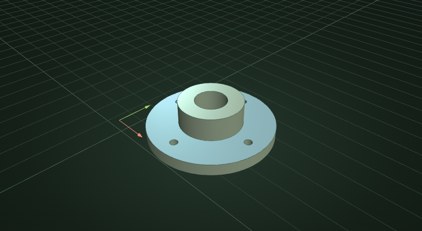 3D flange with bolt circle captured from KRC part designer